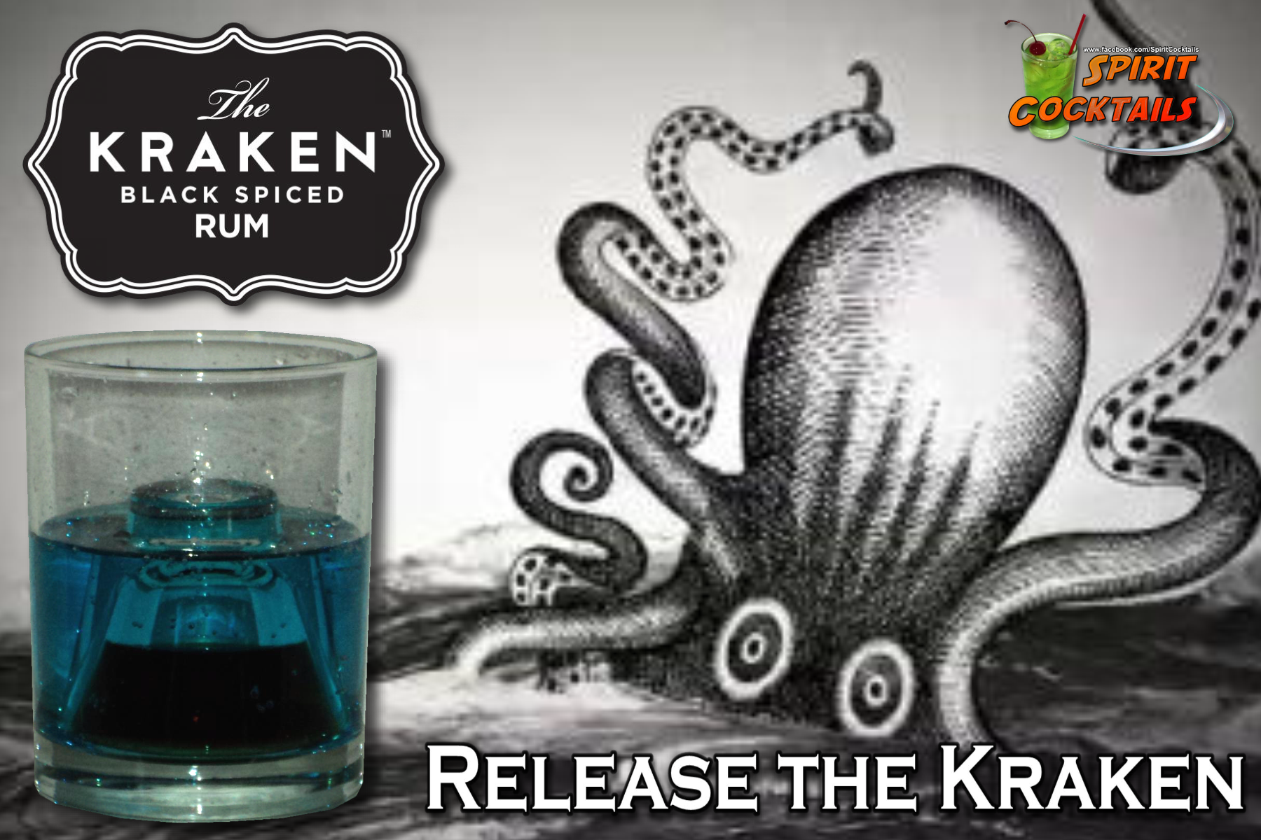 Kraken Dark Spiced Rum Release The Kraken Spirit Cocktails